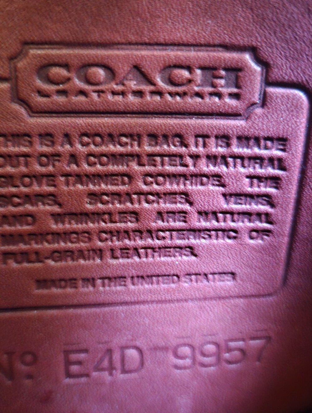 Vintage 1994 Coach Bella Court Bag 9957 Top Handle Cross Body Made in USA Red - Picture 9 of 11